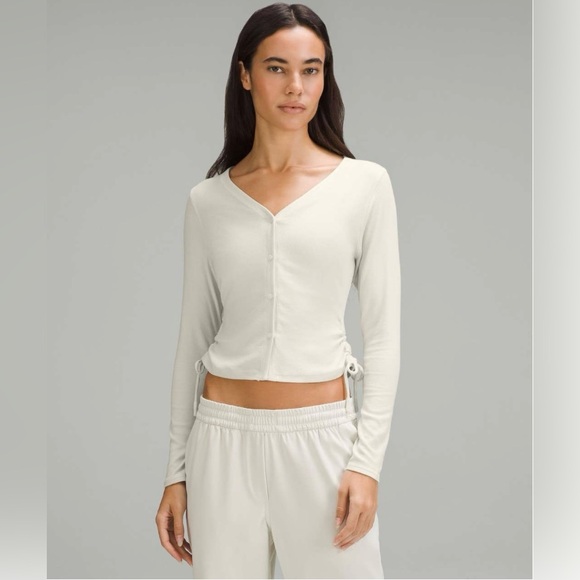 lululemon athletica Tops - Lululemon Side-Cinch Ribbed Cardigan
